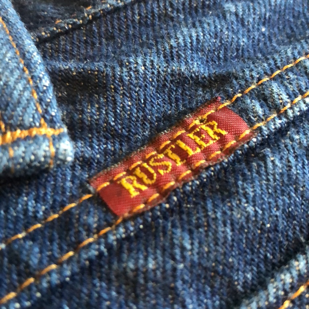 Rustler men’s size 34x36 dark blue jeans EUC - Picture 5 of 7